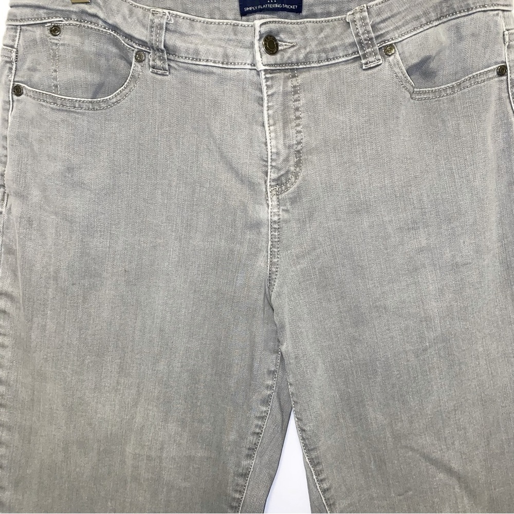 Talbots Gray Simply Flattering 5 Pocket Jeans - Picture 8 of 9